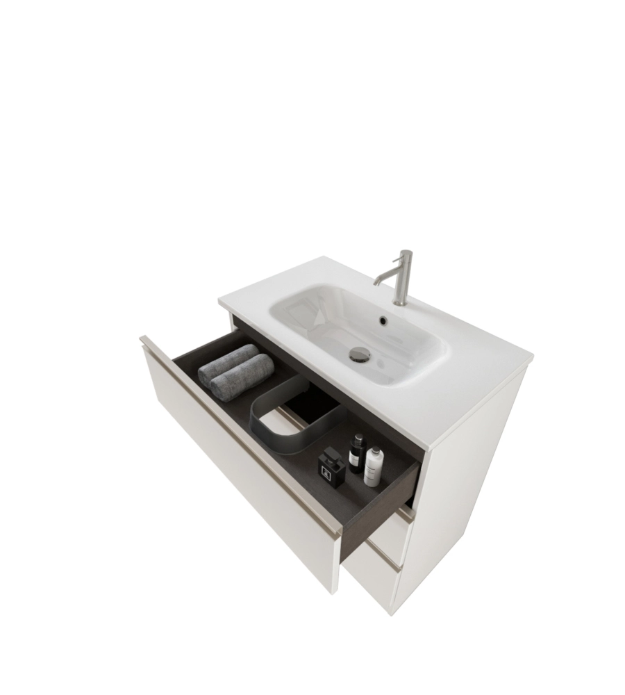 MOBILE BAGNO "CANOVA" BIANCO OPACO, 80 CM